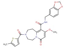 N-(1,3-benzodioxol-5-ylmethyl)-9-methoxy-3-[(5-methyl-2-thienyl)carbonyl]-7-oxo-1,2,3,4,5,7-hexahydropyrido[1,2-d][1,4]diazepine-10-carboxamide