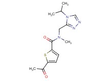 5-acetyl-N-[(4-isopropyl-4H-1,2,4-triazol-3-yl)methyl]-N-methyl-2-thiophenecarboxamide