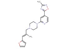1-[(2E)-3-(2-furyl)-2-methylprop-2-en-1-yl]-4-[4-(3-methyl-1,2,4-oxadiazol-5-yl)pyridin-2-yl]piperazine