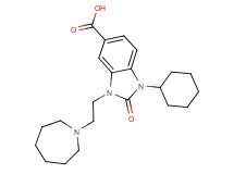 3-(2-azepan-1-ylethyl)-1-cyclohexyl-2-oxo-2,3-dihydro-1H-benzimidazole-5-carboxylic acid