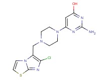 2-amino-6-{4-[(6-chloroimidazo[2,1-b][1,3]thiazol-5-yl)methyl]piperazin-1-yl}pyrimidin-4-ol
