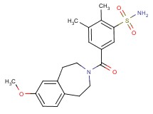 5-[(7-methoxy-1,2,4,5-tetrahydro-3H-3-benzazepin-3-yl)carbonyl]-2,3-dimethylbenzenesulfonamide