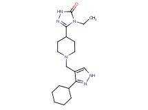 5-{1-[(3-cyclohexyl-1H-pyrazol-4-yl)methyl]piperidin-4-yl}-4-ethyl-2,4-dihydro-3H-1,2,4-triazol-3-one