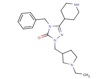 4-benzyl-2-[(1-ethyl-3-pyrrolidinyl)methyl]-5-(4-piperidinyl)-2,4-dihydro-3H-1,2,4-triazol-3-one dihydrochloride