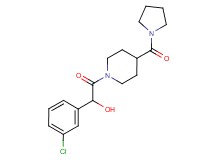 1-(3-chlorophenyl)-2-oxo-2-[4-(1-pyrrolidinylcarbonyl)-1-piperidinyl]ethanol