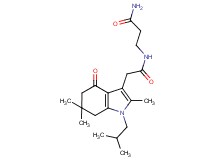 N~3~-[(1-isobutyl-2,6,6-trimethyl-4-oxo-4,5,6,7-tetrahydro-1H-indol-3-yl)acetyl]-beta-alaninamide