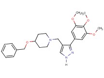 4-(benzyloxy)-1-{[3-(3,4,5-trimethoxyphenyl)-1H-pyrazol-4-yl]methyl}piperidine