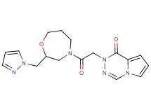 2-{2-oxo-2-[2-(1H-pyrazol-1-ylmethyl)-1,4-oxazepan-4-yl]ethyl}pyrrolo[1,2-d][1,2,4]triazin-1(2H)-one