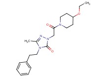 2-[2-(4-ethoxy-1-piperidinyl)-2-oxoethyl]-5-methyl-4-(2-phenylethyl)-2,4-dihydro-3H-1,2,4-triazol-3-one
