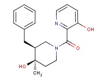2-{[(3S*,4R*)-3-benzyl-4-hydroxy-4-methyl-1-piperidinyl]carbonyl}-3-pyridinol