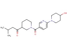 1-(1-{[6-(4-hydroxypiperidin-1-yl)pyridin-3-yl]carbonyl}piperidin-3-yl)-3-methylbutan-1-one