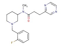 N-[1-(2-fluorobenzyl)-3-piperidinyl]-N-methyl-3-(2-pyrazinyl)propanamide