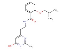 N-[2-(6-hydroxy-2-methylpyrimidin-4-yl)ethyl]-2-[(2-methylprop-2-en-1-yl)oxy]benzamide