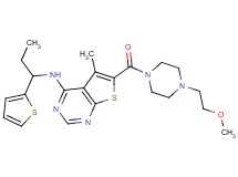 6-{[4-(2-methoxyethyl)-1-piperazinyl]carbonyl}-5-methyl-N-[1-(2-thienyl)propyl]thieno[2,3-d]pyrimidin-4-amine