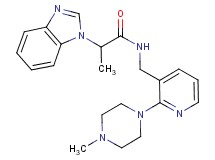 2-(1H-benzimidazol-1-yl)-N-{[2-(4-methyl-1-piperazinyl)-3-pyridinyl]methyl}propanamide