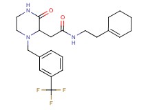 N-[2-(1-cyclohexen-1-yl)ethyl]-2-{3-oxo-1-[3-(trifluoromethyl)benzyl]-2-piperazinyl}acetamide