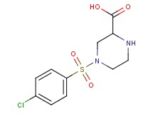 4-[(4-chlorophenyl)sulfonyl]piperazine-2-carboxylic acid
