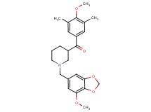 {1-[(7-methoxy-1,3-benzodioxol-5-yl)methyl]-3-piperidinyl}(4-methoxy-3,5-dimethylphenyl)methanone