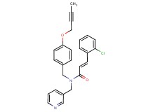(2E)-N-[4-(2-butyn-1-yloxy)benzyl]-3-(2-chlorophenyl)-N-(3-pyridinylmethyl)acrylamide
