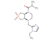 (4aS*,7aR*)-1-[(1-ethyl-1H-imidazol-2-yl)methyl]-4-isobutyryloctahydrothieno[3,4-b]pyrazine 6,6-dioxide