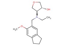 (3R*,4S*)-4-{ethyl[(6-methoxy-2,3-dihydro-1H-inden-5-yl)methyl]amino}tetrahydrofuran-3-ol