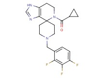5-(cyclopropylcarbonyl)-1'-(2,3,4-trifluorobenzyl)-1,5,6,7-tetrahydrospiro[imidazo[4,5-c]pyridine-4,4'-piperidine]