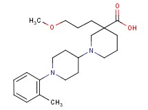 3-(3-methoxypropyl)-1'-(2-methylphenyl)-1,4'-bipiperidine-3-carboxylic acid