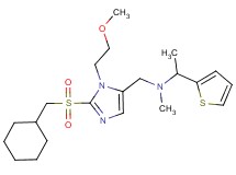 N-{[2-[(cyclohexylmethyl)sulfonyl]-1-(2-methoxyethyl)-1H-imidazol-5-yl]methyl}-N-methyl-1-(2-thienyl)ethanamine