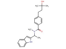4-(3-hydroxy-3-methylbutyl)-N-[1-(1H-indol-2-yl)ethyl]-N-methylbenzamide