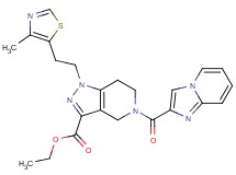 ethyl 5-(imidazo[1,2-a]pyridin-2-ylcarbonyl)-1-[2-(4-methyl-1,3-thiazol-5-yl)ethyl]-4,5,6,7-tetrahydro-1H-pyrazolo[4,3-c]pyridine-3-carboxylate