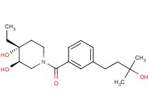 (3R*,4R*)-4-ethyl-1-[3-(3-hydroxy-3-methylbutyl)benzoyl]piperidine-3,4-diol