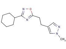 3-cyclohexyl-5-[2-(1-methyl-1H-pyrazol-4-yl)ethyl]-1,2,4-oxadiazole
