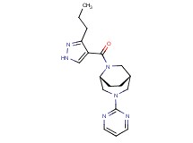 (1S*,5R*)-6-[(3-propyl-1H-pyrazol-4-yl)carbonyl]-3-(2-pyrimidinyl)-3,6-diazabicyclo[3.2.2]nonane