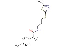 1-(4-methylphenyl)-N-{3-[(5-methyl-1,3,4-thiadiazol-2-yl)thio]propyl}cyclopropanecarboxamide