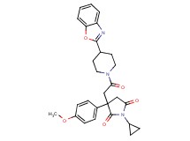 3-{2-[4-(1,3-benzoxazol-2-yl)-1-piperidinyl]-2-oxoethyl}-1-cyclopropyl-3-(4-methoxyphenyl)-2,5-pyrrolidinedione