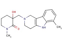 3-hydroxy-1-methyl-3-[(6-methyl-1,3,4,5-tetrahydro-2H-pyrido[4,3-b]indol-2-yl)methyl]-2-piperidinone