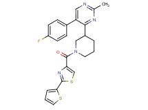 5-(4-fluorophenyl)-2-methyl-4-(1-{[2-(2-thienyl)-1,3-thiazol-4-yl]carbonyl}-3-piperidinyl)pyrimidine