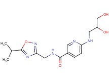 6-[(2,3-dihydroxypropyl)amino]-N-[(5-isopropyl-1,2,4-oxadiazol-3-yl)methyl]nicotinamide