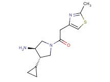 (3R*,4S*)-4-cyclopropyl-1-[(2-methyl-1,3-thiazol-4-yl)acetyl]pyrrolidin-3-amine