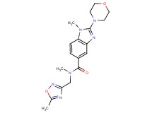 N,1-dimethyl-N-[(5-methyl-1,2,4-oxadiazol-3-yl)methyl]-2-(4-morpholinyl)-1H-benzimidazole-5-carboxamide