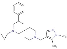 2-cyclopropyl-9-[(1,5-dimethyl-1H-pyrazol-4-yl)methyl]-4-phenyl-2,9-diazaspiro[5.5]undecane