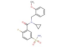 5-(aminosulfonyl)-N-cyclopropyl-2-fluoro-N-(2-methoxybenzyl)benzamide
