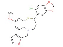 2-(6-chloro-1,3-benzodioxol-5-yl)-5-(2-furylmethyl)-8-methoxy-2,3,4,5-tetrahydro-1,5-benzothiazepine