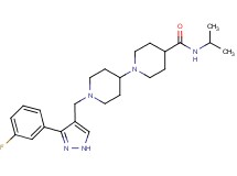 1'-{[3-(3-fluorophenyl)-1H-pyrazol-4-yl]methyl}-N-isopropyl-1,4'-bipiperidine-4-carboxamide