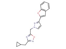 5-{[3-(1-benzofuran-2-yl)-1H-pyrazol-1-yl]methyl}-3-(cyclopropylmethyl)-1,2,4-oxadiazole