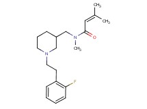 N-({1-[2-(2-fluorophenyl)ethyl]-3-piperidinyl}methyl)-N,3-dimethyl-2-butenamide