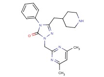 2-[(4,6-dimethyl-2-pyrimidinyl)methyl]-4-phenyl-5-(4-piperidinylmethyl)-2,4-dihydro-3H-1,2,4-triazol-3-one hydrochloride