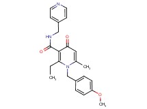 2-ethyl-1-(4-methoxybenzyl)-6-methyl-4-oxo-N-(4-pyridinylmethyl)-1,4-dihydro-3-pyridinecarboxamide