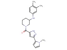 N-(3,4-dimethylphenyl)-1-{[3-(1-methyl-1H-pyrrol-2-yl)-1H-pyrazol-5-yl]carbonyl}-3-piperidinamine