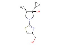 (3R*,4R*)-3-cyclopropyl-1-[4-(hydroxymethyl)-1,3-thiazol-2-yl]-4-methyl-3-pyrrolidinol
